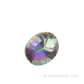 Quartzo místico de quartzo de arco-íris oval, pedras preciosas místicas de quartzo